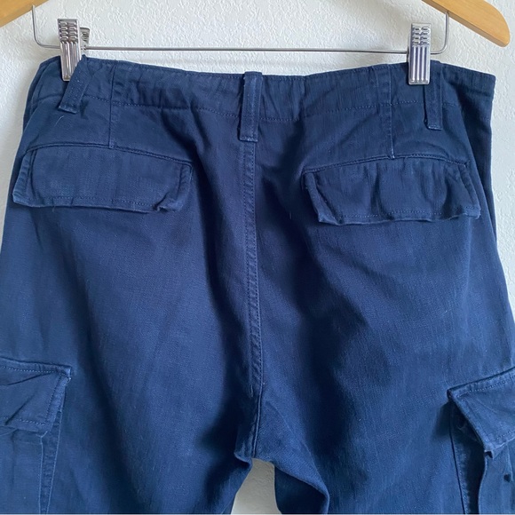 J.CREW Cargo Pants Men's Navy Blue Work Utility Tapered Leg Trousers Sz 32 / 34 - Picture 5 of 12